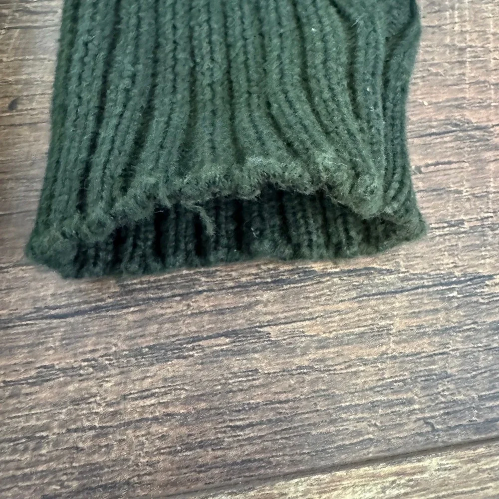 Vintage J. Crew Mens Ribbed Sweater Green Blue Stripe Size M‎